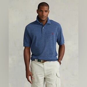 Polo Ralph Lauren Custom Slim Fit Solid Mesh Polo Shirt